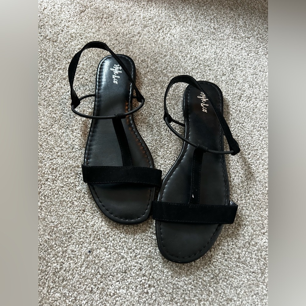 Style & Co. Black Strappy sandals